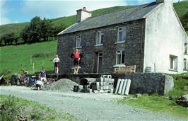 Doing the chores at Tyncornel youth hostel