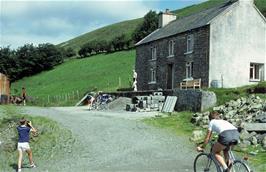 Preparing to leave Tyncornel youth hostel