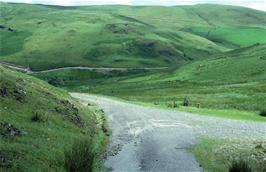 Looking back at the track leading to Tyncornel