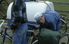 David Parry after (I think) the difficult repair to his bike