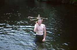 Andrew Simmons and Richard Palmer endure the icy waters at Spitchwick for just three minutes