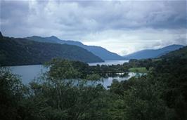 View back to Loch Lomond from the train near Ardlui