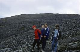 Descending from the summit