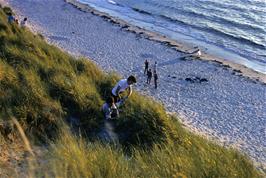 Fun and games on the dunes at Camusdarach beach