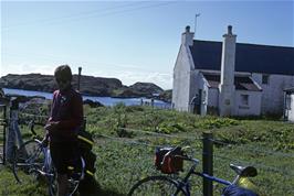 The old fisherman at his house, number 5 Stockinish