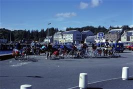 Waiting for the ferry at Stornoway harbour