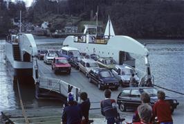 Ready to board the King Harry ferry over the river Fal