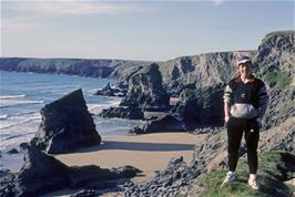 Gary Johnson above Bedruthan Steps, near Mawgan porth