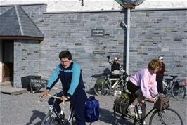 Mark Moxham and Catherine Burnard outside the Delabole slate showroom