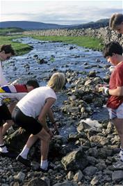 Investigating the sink hole near Malham