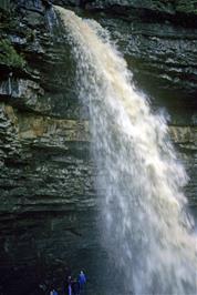 Our youngsters behind the Hardraw Force waterfall