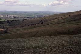 The track leading down to the valley at Owley