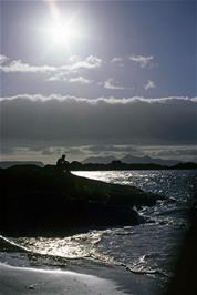 Michael Hall helps make a very special photograph on the beach near Garramore