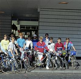 Part of the group at Perth rail station