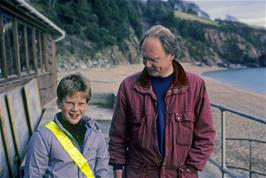 Philip and David Robinson at Blackpool Sands, on their first ride with the club