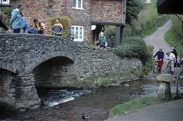 Contemplating the ford at Allerford