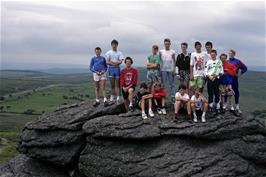 Part of the group on Saddle Tor: Back row Shane, Paul, Steven, ?, ?, Matthew Jago,  Dayle, Martin H, Philip Roberts, ? Gary Taylor.  Front row: ?, Eugene, Jamie, ?