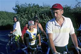 Ken, Paul and Julie, with Hazel and Marcus behind