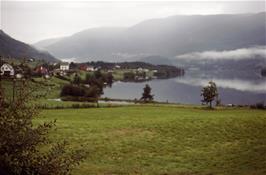 View north east along Lønavatnet, with the island of Lønaholmen just visible on the right, taken from Husagrovi [New scan, 10/2019]