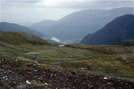 View down to the Vikja river valley from near the entrance to our first tunnel [New scan, 25/9/2019]