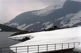 A real glacier on the on the Steindalsnosi mountain, taken from the fenced road passing over Øvre Hervavatnet [Remastered scan, 18/9/2019]