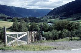 View down the Bøvra valley towards Lom, from near Strinde on the Sognefjell road [New scan, 17/9/2019]