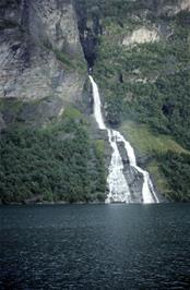 The Friaren waterfall, known as The Suitor, opposite the Seven Sisters [New scan, September 2019]