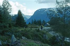 After the big climb from Utvik, Peter Rushworth checks out our first view of the Votedalen mountains as we begin the descent to Byrkjelo [Remastered scan, August 2019]