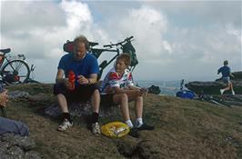 David & Philip Robinson enjoying lunch on Ugborough Beacon [Remastered scan, August 2019]