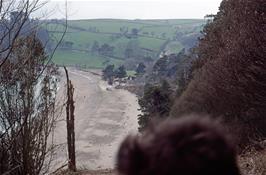 Serious storm damage visible at Blackpool Sands as we approach from Stoke Flemming [New scan, July 2019.  Kodachrome 64 film]