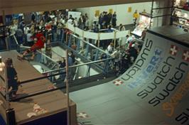 Skateboard action at the Cyclex show [New scan, July 2019.  Kodachrome 64 film]