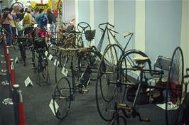 A selection of very old bikes at Cyclex [New scan, July 2019.  Kodachrome 64 film]