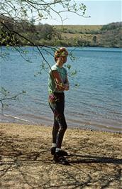 Richard Burge at Burrator Reservoir [New scan, July 2019.  Kodachrome 200 film]