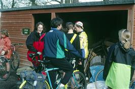 Preparing to leave Golant youth hostel [Remastered scan, July 2019.  Kodachrome 200 film]