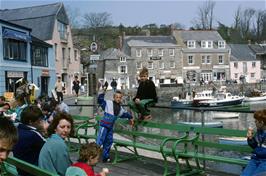 Phillip Harler and David Platt at Padstow, with Warren Masters, Paul Hamlyn-White and Martin Hills behind [Remastered scan, July 2019]