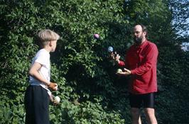 Toby & Richard Hopper in the grounds of Plymouth youth hostel [Remastered scan, July 2019]