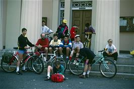 The group outside Plymouth youth hostel - ready to leave [New scan, July 2019]