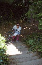 Alan Skinner, about to tackle the steep steps from Milendreath [Remastered scan, July 2019]