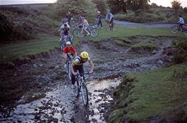 Dayle leads the group across the stream near Cold East Cross [Remastered scan, July 2019]