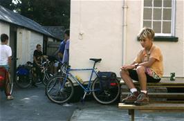 David Platt, in deep contemplation as we prepare to leave Instow youth hostel [Remastered scan, July 2019]
