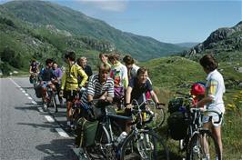 Regrouping at the top of the long climb from Glenfinnan, on the Road to the Isles [Remastered scan, July 2019]