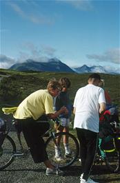 Preparing to leave Raasay hostel [New scan, July 2019]