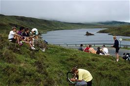 A well-earned lunch stop at the southern end of Loch Fada [New scan, July 2019]