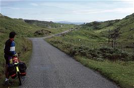 First view of Rodel church, from halfway between Leverburgh and Rodel, Isle of Harris [New scan, July 2019]