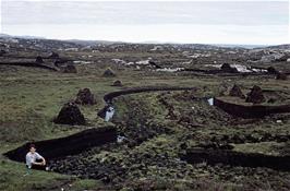 Mark Burnard at a carefully-managed peat site on the Isle of Harris between Rodel and Finsbay, providing fuel for the local residents [New scan, July 2019]