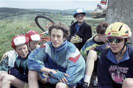 Tom, Alex, Matthew Jago, Martin Luke, Martin Rushworth and Martin Hills at Cranbrook Castle [Remastered scan, June 2019]