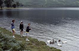Neil, Richard & Arthur feeding the Buttermere ducks [Remastered scan, June 2019]