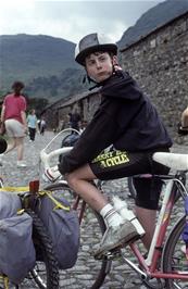 Richard Sudworth on the cobblestones at Seathwaite Farm [Remastered scan, June 2019]