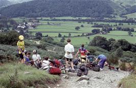 View from the very steep Watendlath bridlepath back to Rosthwaite and the Derwent valley [Remastered scan, June 2019]