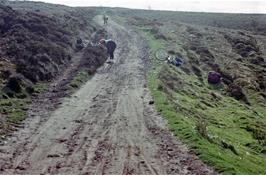 Tom Widger and Sam Canon, moments after their crash on the Quantocks track [Remastered scan, June 2019]
